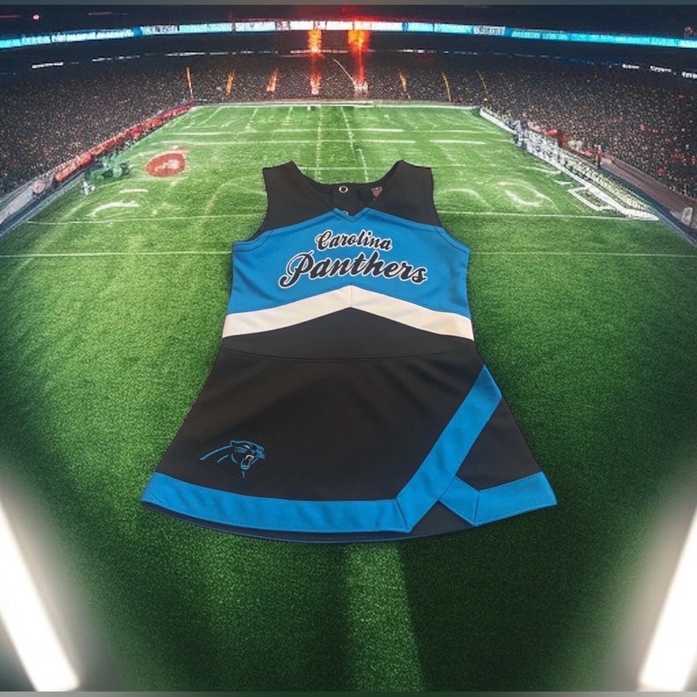 NFL TEAM APPAREL Kids - 2 Piece Cheerleader Set - Carolina Panthers - NWT - Picture 4 of 16